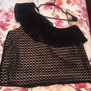 J.Crew One-Shoulder Top with Side Zip